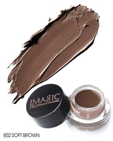 Eyebrow Pomade Waterproof, Tinted Brow Gel Cream with Brush, High-pigmented 24 Hour Wear, Smudge Proof &Sweat-proof, Super Creamy Eyebrow Pomade Filling & Shaping Brows for Women - Soft Brown